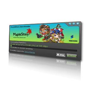 MapleStory Download Manager User Interface